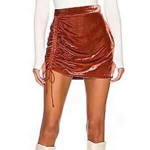 FREE PEOPLE X Revolve Vivienne Velvet Mini Skirt in Bloom NWT Size 0